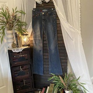 Vintage Dark Wash Flare Jeans